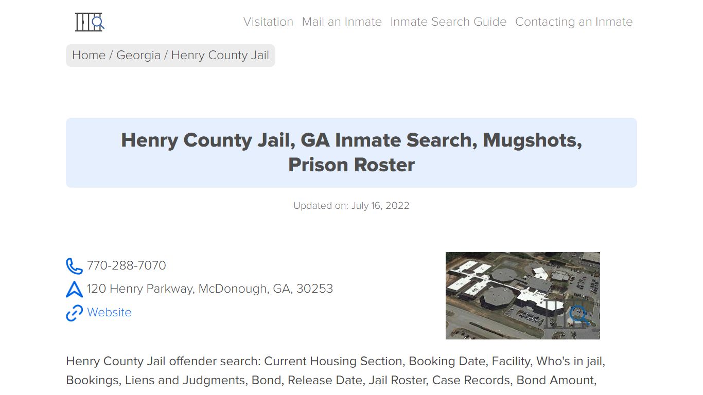 Henry County Jail, GA Inmate Search, Mugshots, Prison Roster